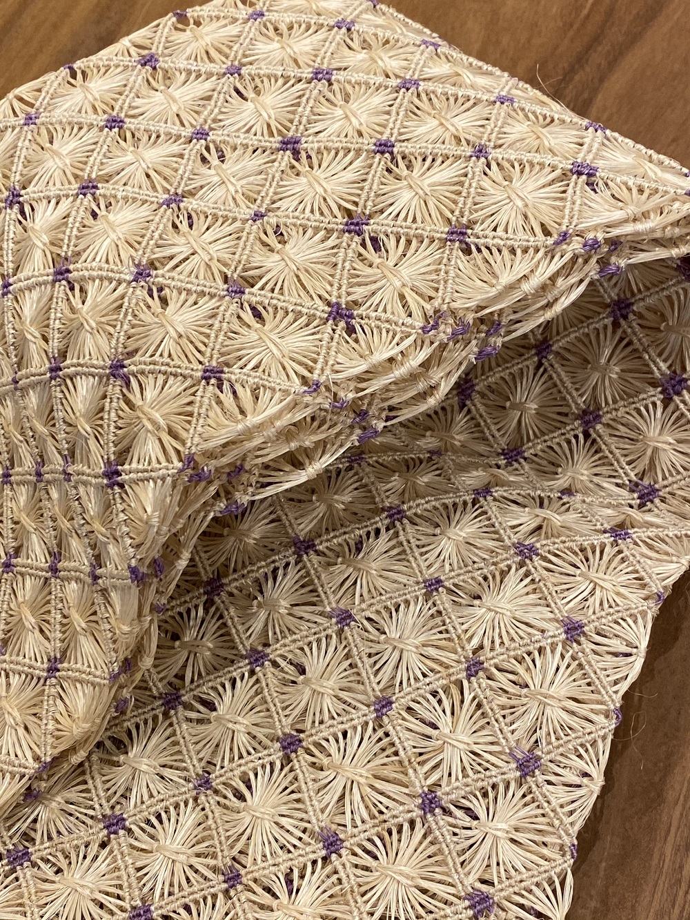ゆかた 芭蕉半幅帯(ドット紫）：高級呉服の藤和
